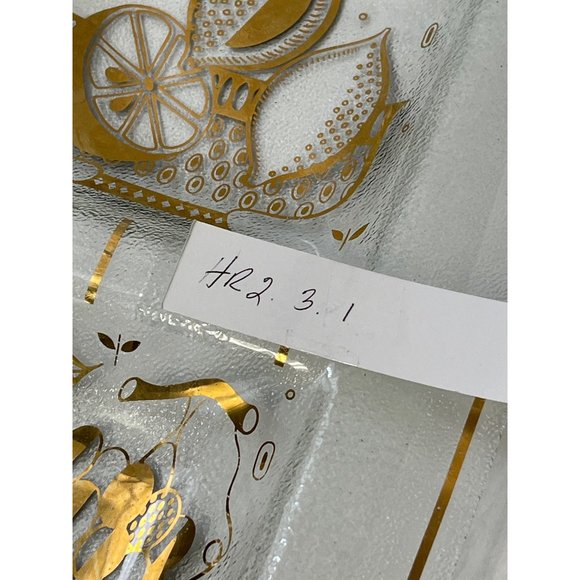 Georges Briard Platter Divided Fruit 15" Square Gold Textured MCM Vtg Serving - Picture 12 of 12